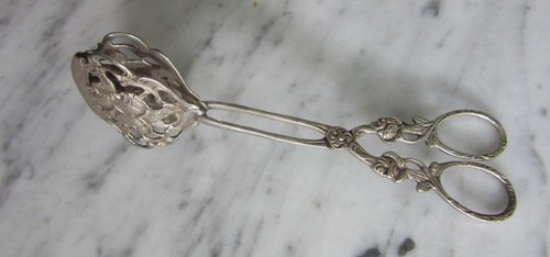 800 silber zange gebäck - silber,