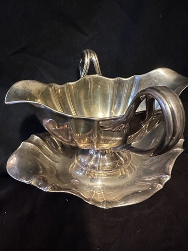 Antike silber sauciere - silber-sauciere, h