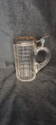 Antiker bierkrug glas - antiker, mit