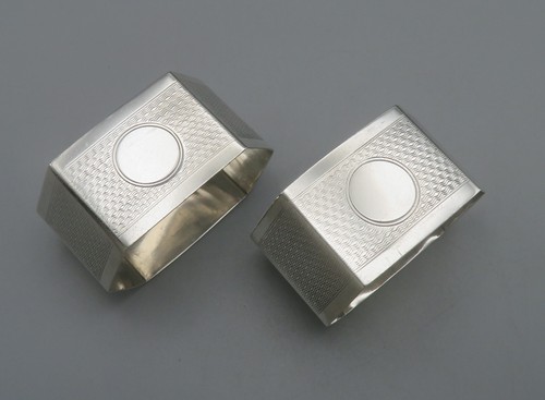 Paar art deco serviettenringe - paar,