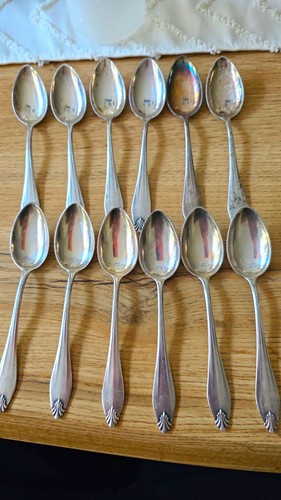 12x löffel aus silber - löffel,