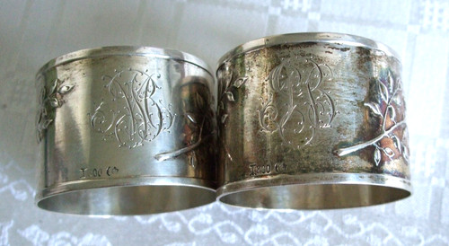 Antikes paar serviettenringe - antikes,