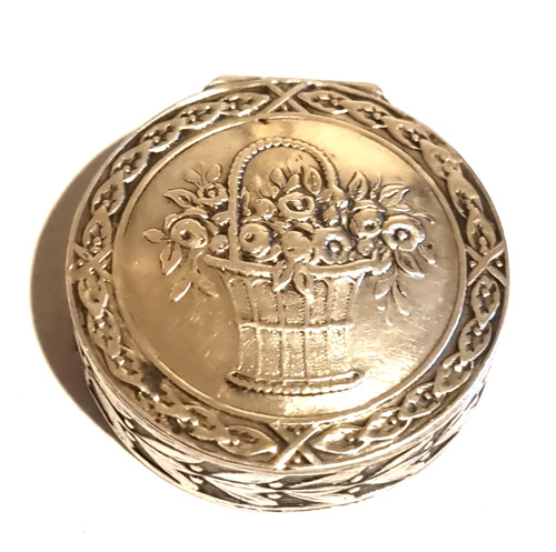 Jugendstil silber pillen - silber, tabak